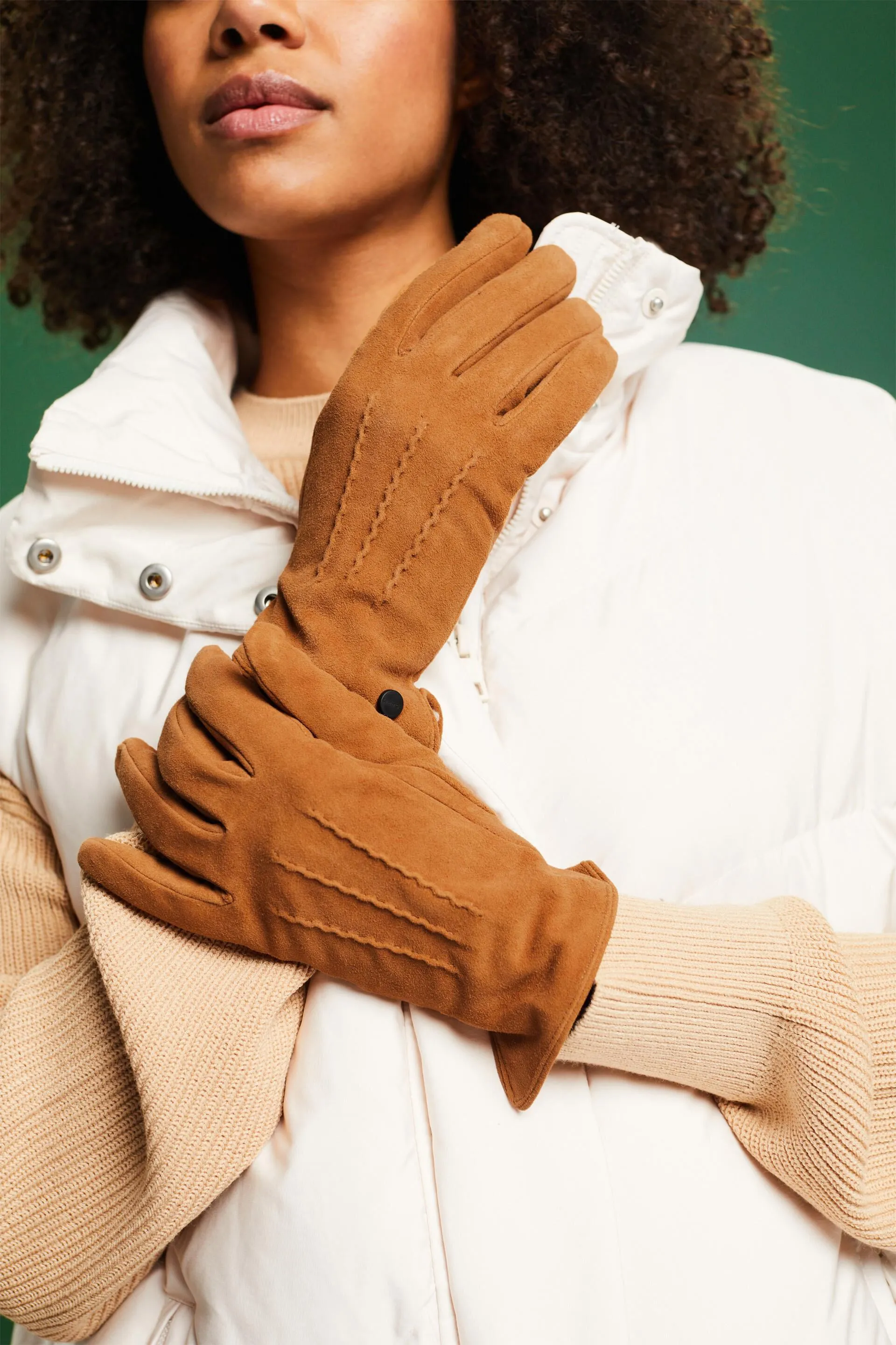 Guantes con punteras táctiles de ante