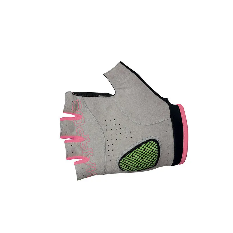 Guantes de mujer Karpos Rapid 1/2 Fingers (Pink Fluo/negro)