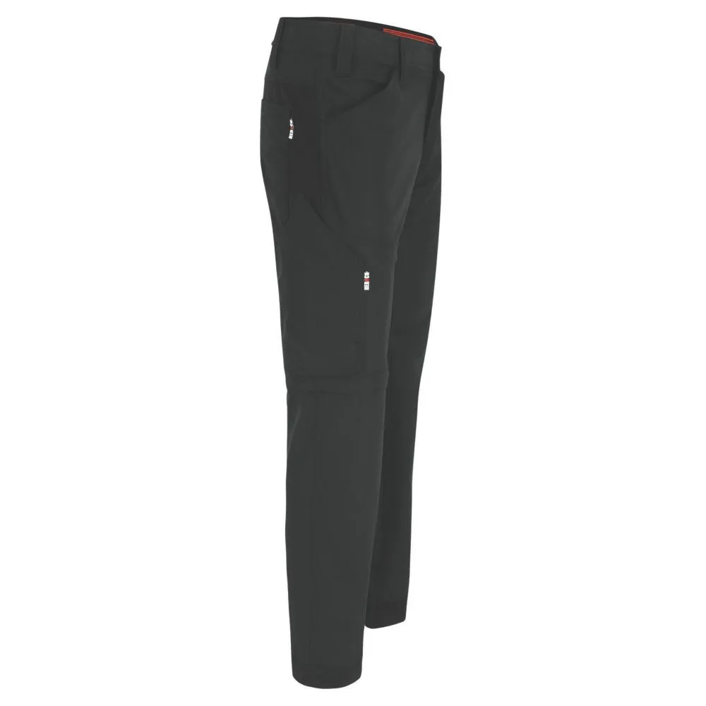 Herock Tornado, pantalón con pernera desmontable de cremallera, negro (cintura 38