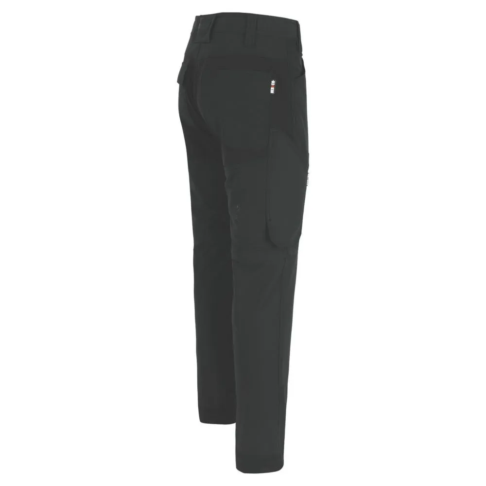 Herock Tornado, pantalón con pernera desmontable de cremallera, negro (cintura 38