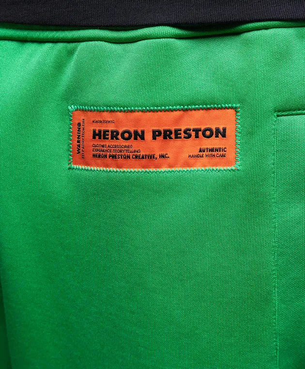 Heron Preston Green logo sweatpants