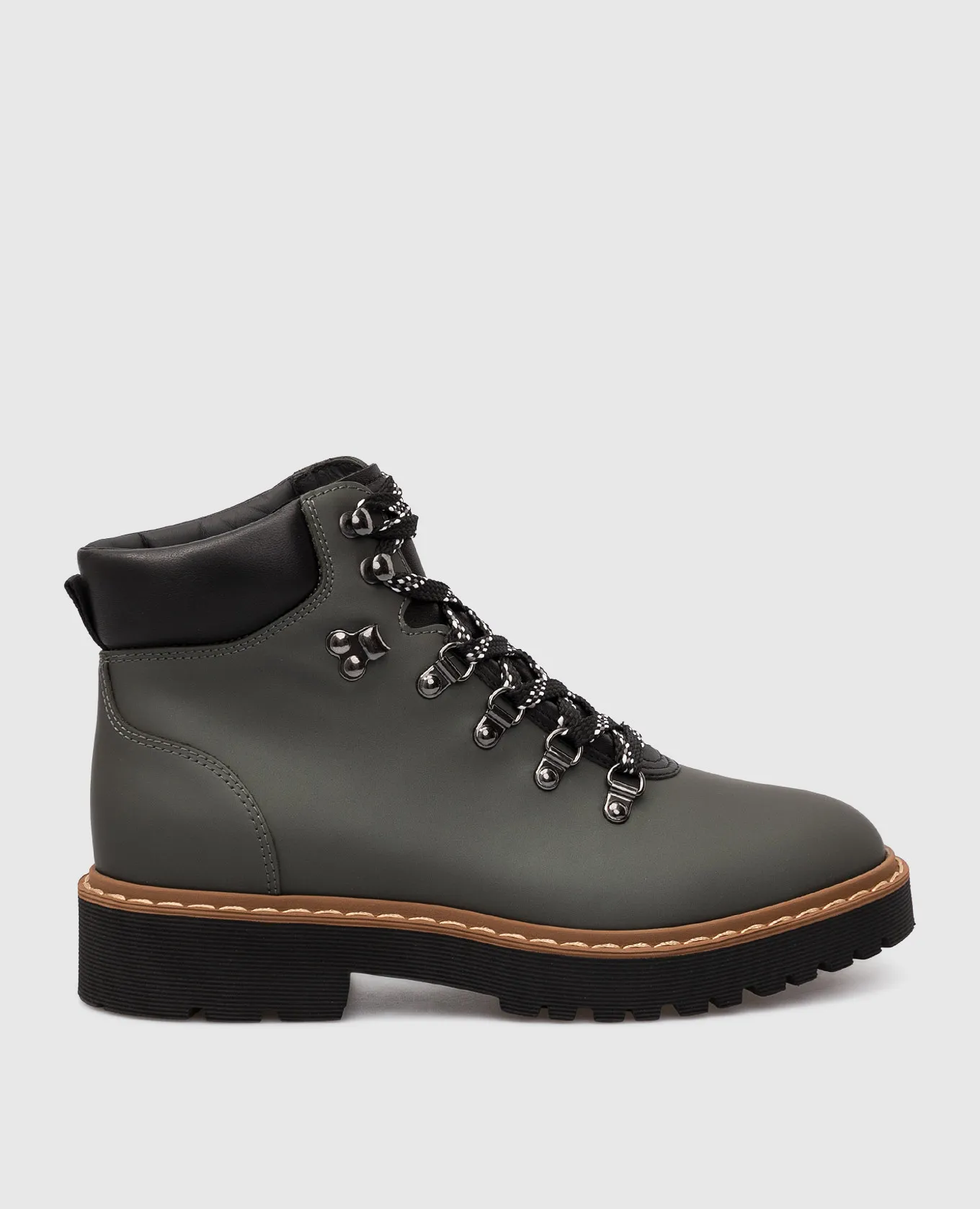 HOGAN H543 Dark Green Leather Boots