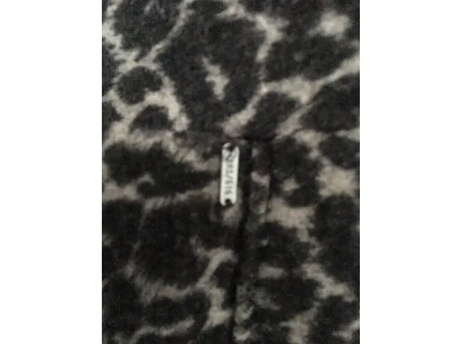 Ikks Capa Negro Estampado de leopardo Gris antracita 