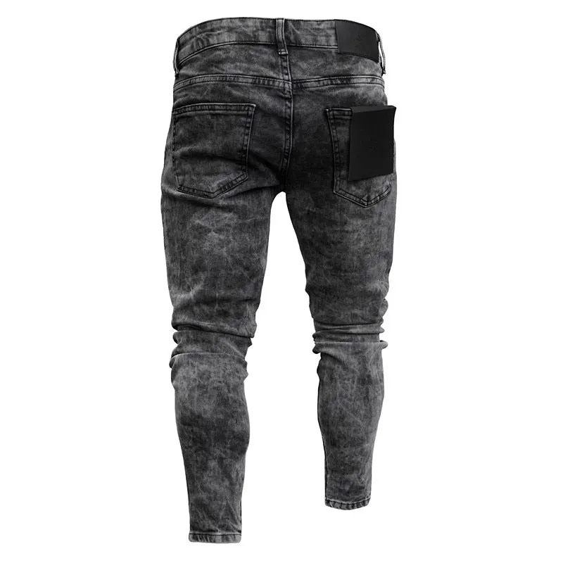 Jean Con Rasgado Casual Para Hombre