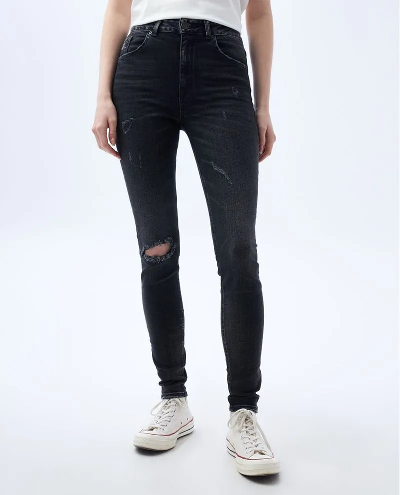 Jean Jegging fit tono oscuro para mujer