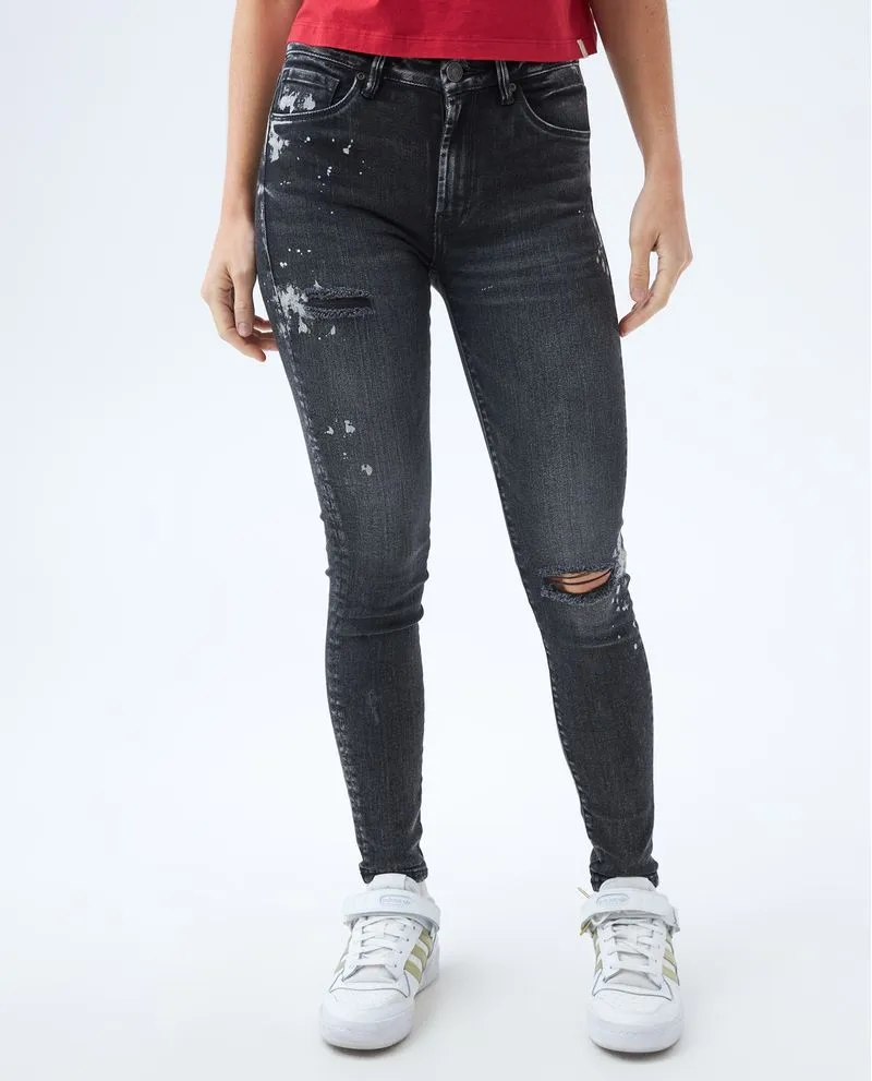 Jean Jegging tiro medio para mujer