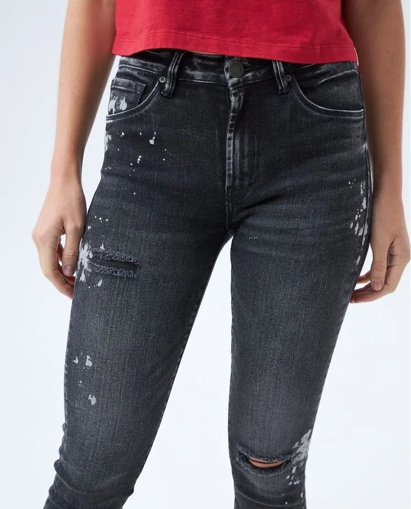 Jean Jegging tiro medio para mujer