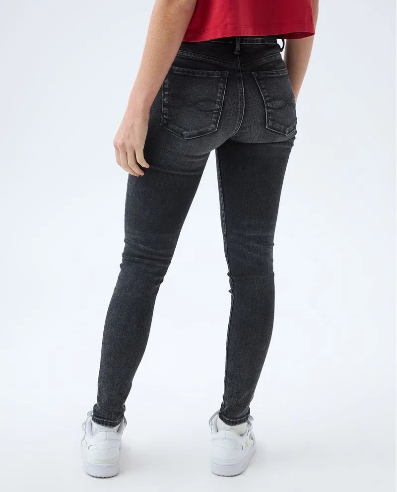 Jean Jegging tiro medio para mujer