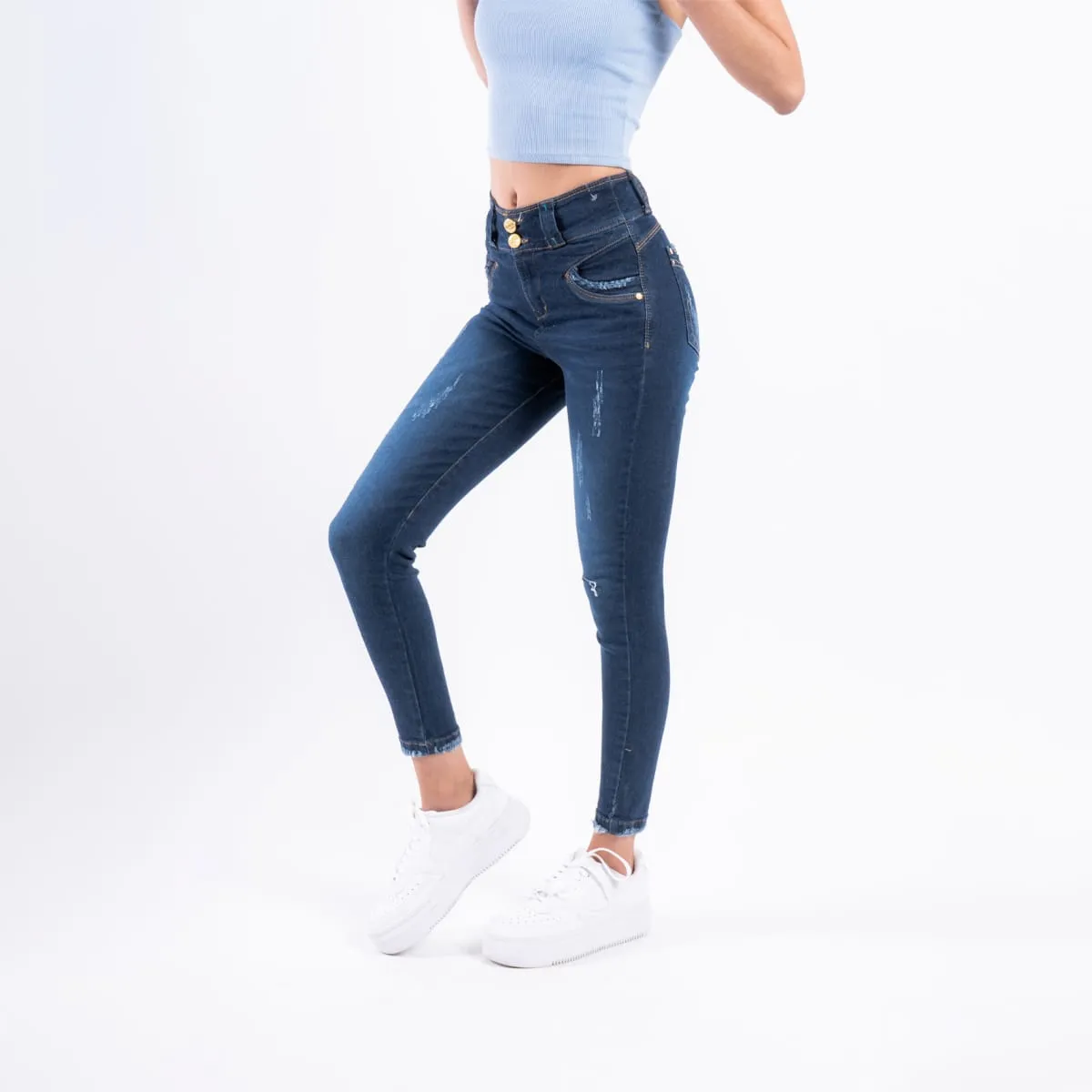 Jean Mom Fit Tiro Medio Gold Trafa