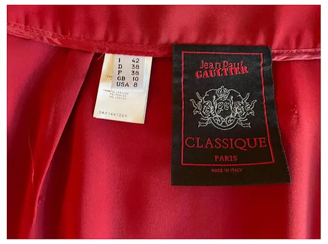 Jean Paul Gaultier Traje chaqueta falda roja Jean Paul Gautier 