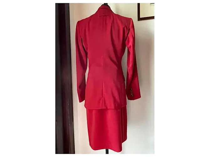 Jean Paul Gaultier Traje chaqueta falda roja Jean Paul Gautier 