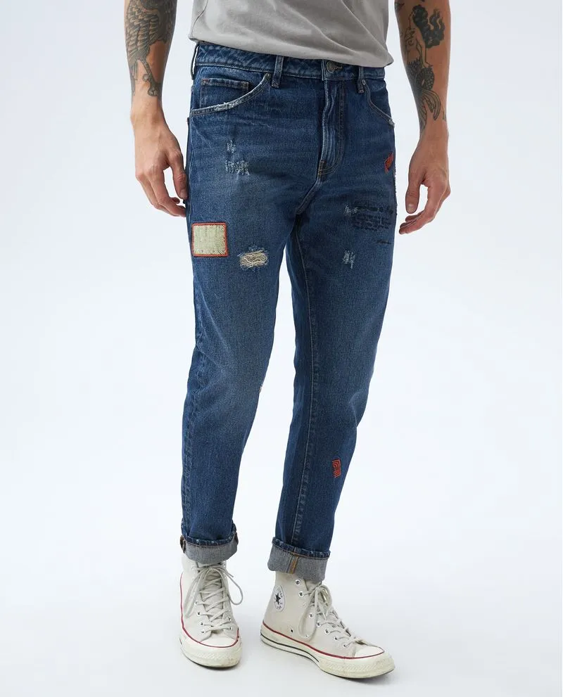 Jean Relaxed cinco bolsillos para hombre