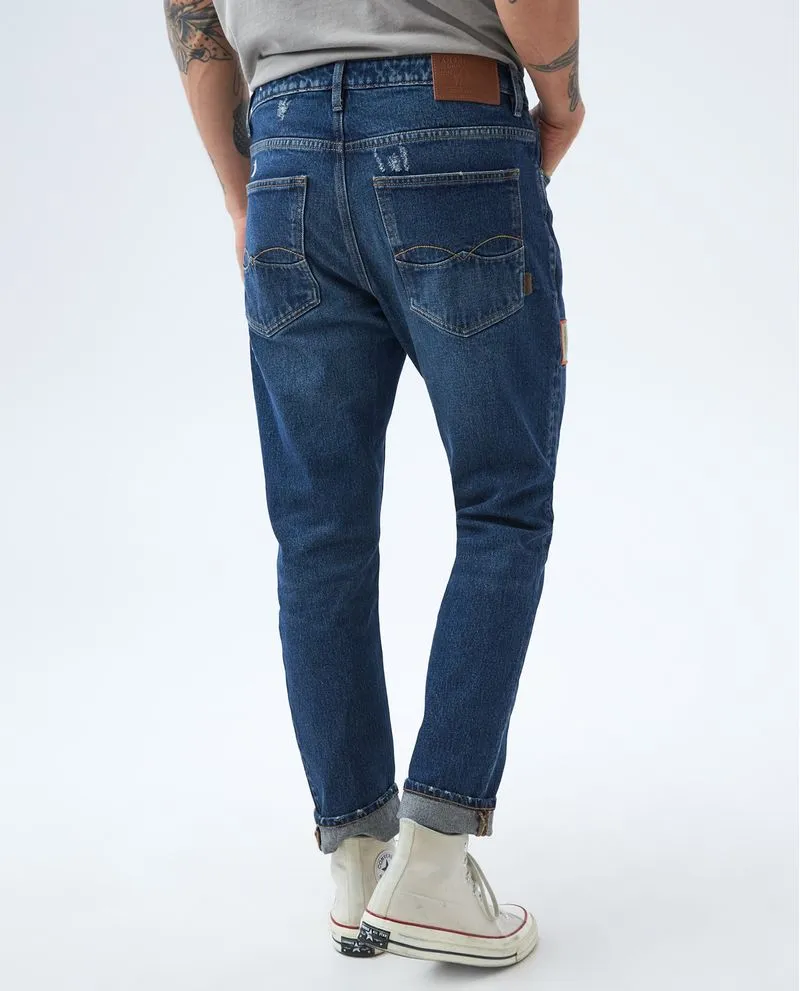 Jean Relaxed cinco bolsillos para hombre