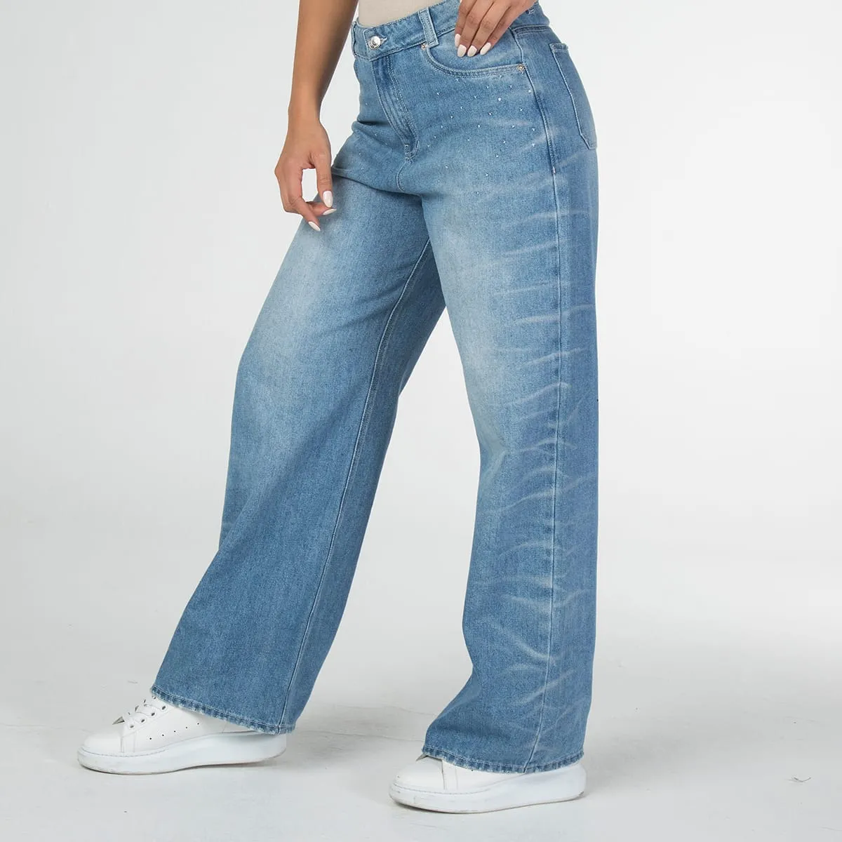 Jean Wide Leg Glint