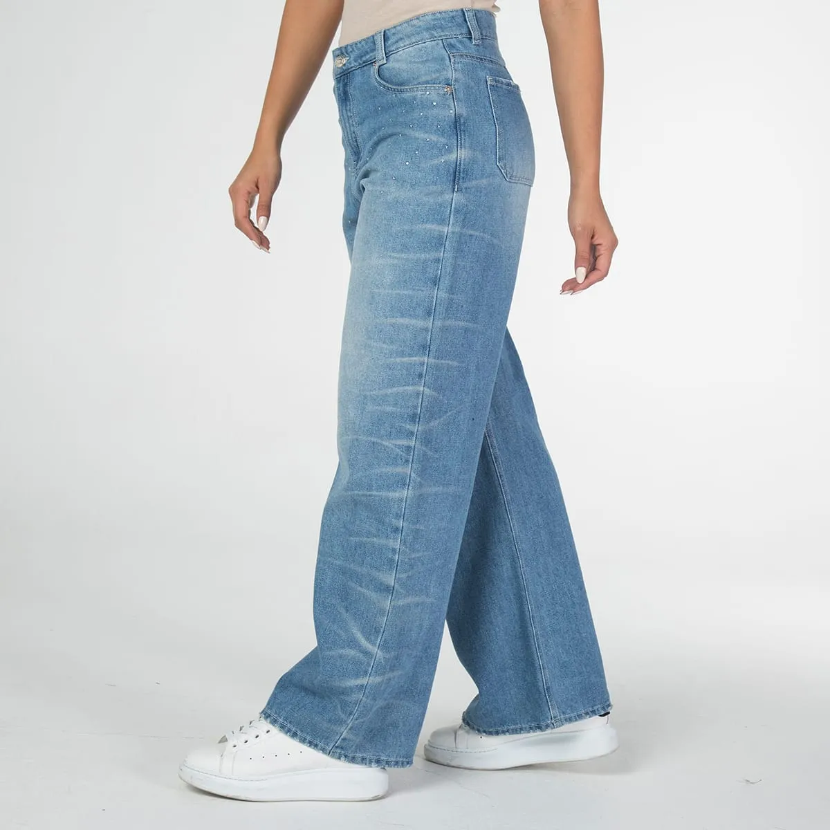 Jean Wide Leg Glint