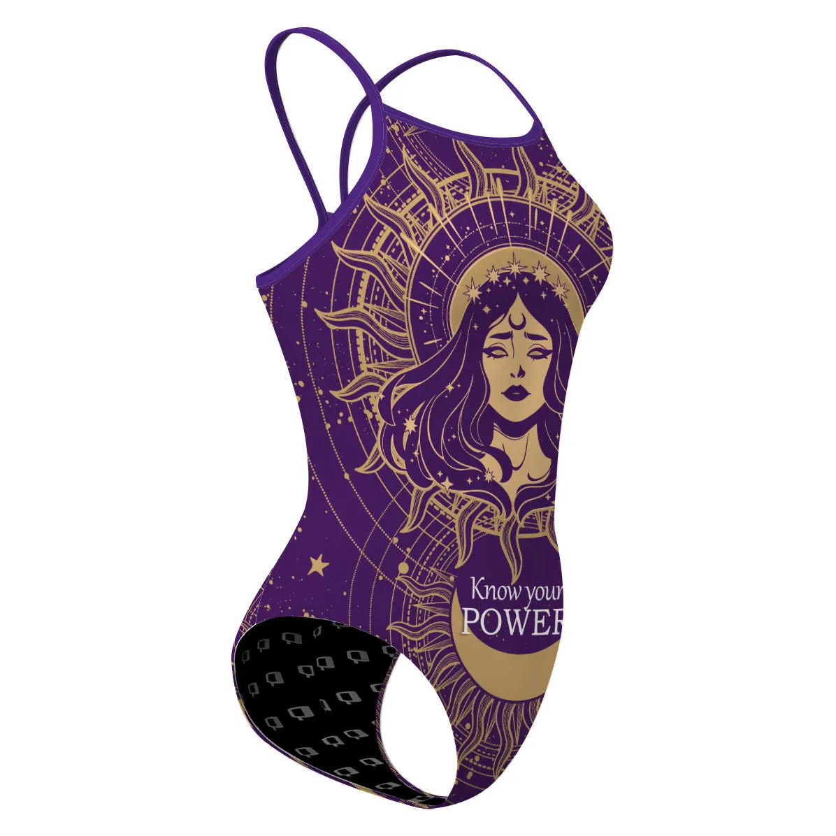 KNOW YOUR POWER  SKINNY STRAP SWIMSUIT