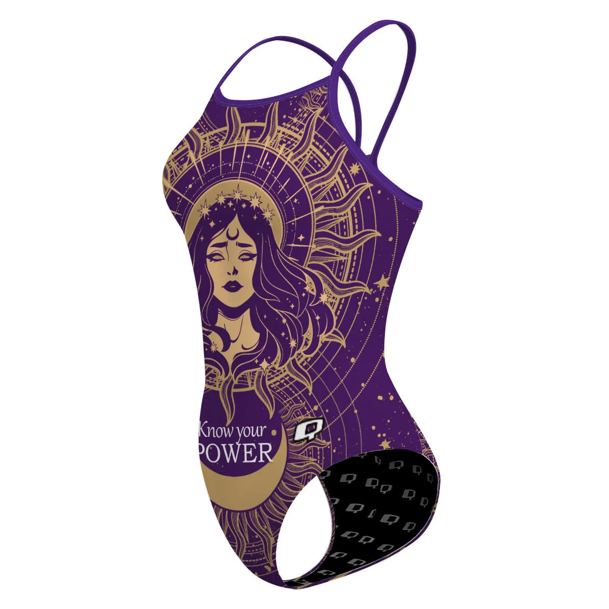 KNOW YOUR POWER  SKINNY STRAP SWIMSUIT