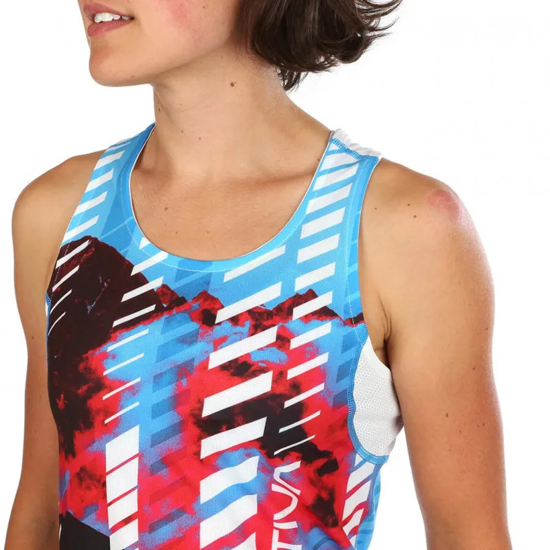 La Sportiva Sky Tank W camiseta de tirantes (Malibu Blue / Hibiscus) mujer