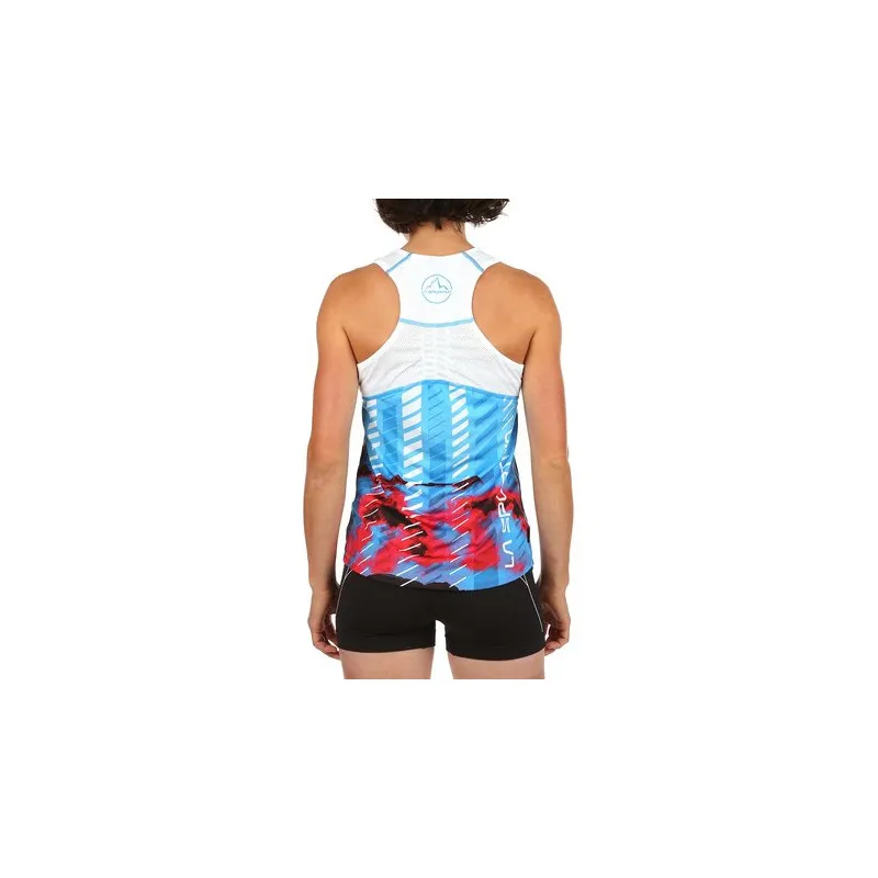 La Sportiva Sky Tank W camiseta de tirantes (Malibu Blue / Hibiscus) mujer