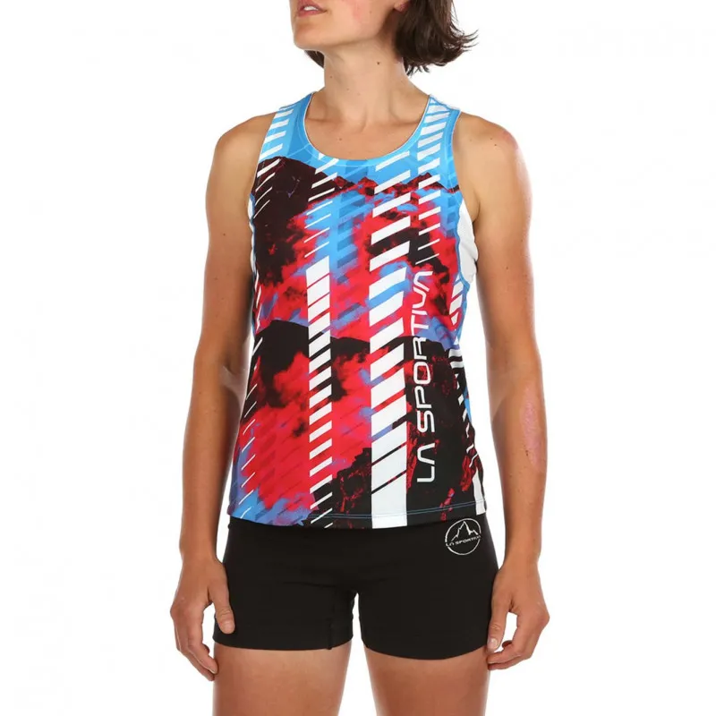 La Sportiva Sky Tank W camiseta de tirantes (Malibu Blue / Hibiscus) mujer