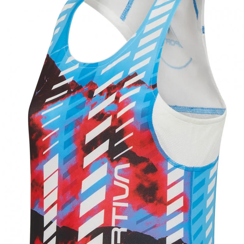 La Sportiva Sky Tank W camiseta de tirantes (Malibu Blue / Hibiscus) mujer