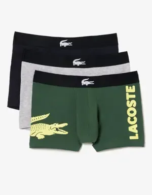 Lacoste Pack de 3 calzoncillos de hombre de algodón stretch desiguales