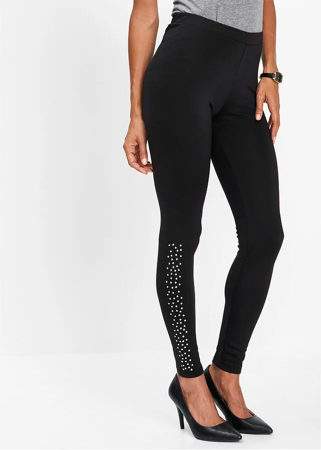 Leggings térmicos Negro-plateado