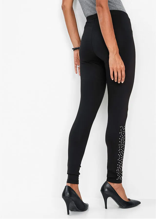 Leggings térmicos Negro-plateado