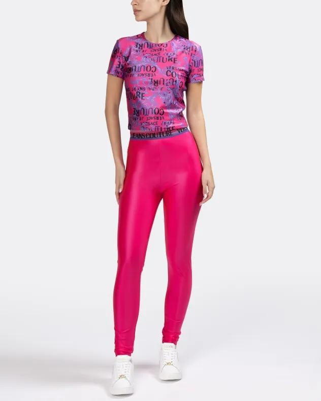 Leggings Versace Jeans Couture 74HAC101 Rosa