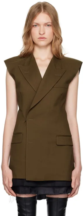 Maison Margiela Double-Breasted Twill Vest