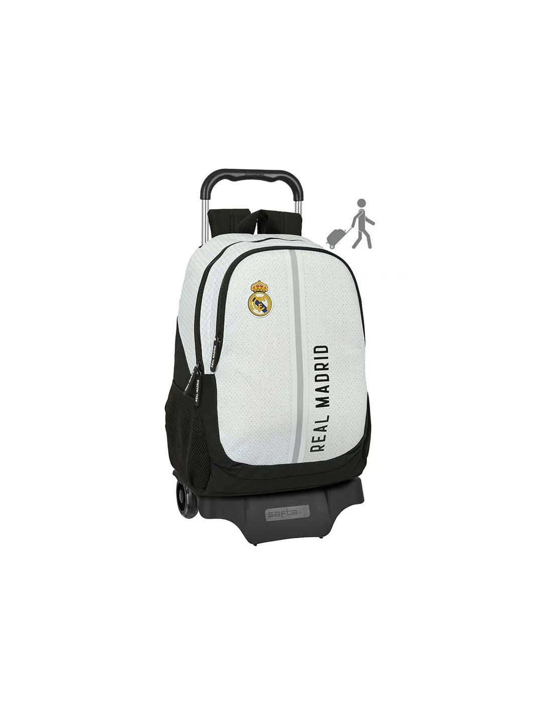 Mochila grande Real Madrid con carro escolar 2024-25