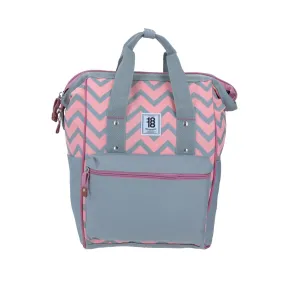 Mochila Tote Rosa Con Gris 1818