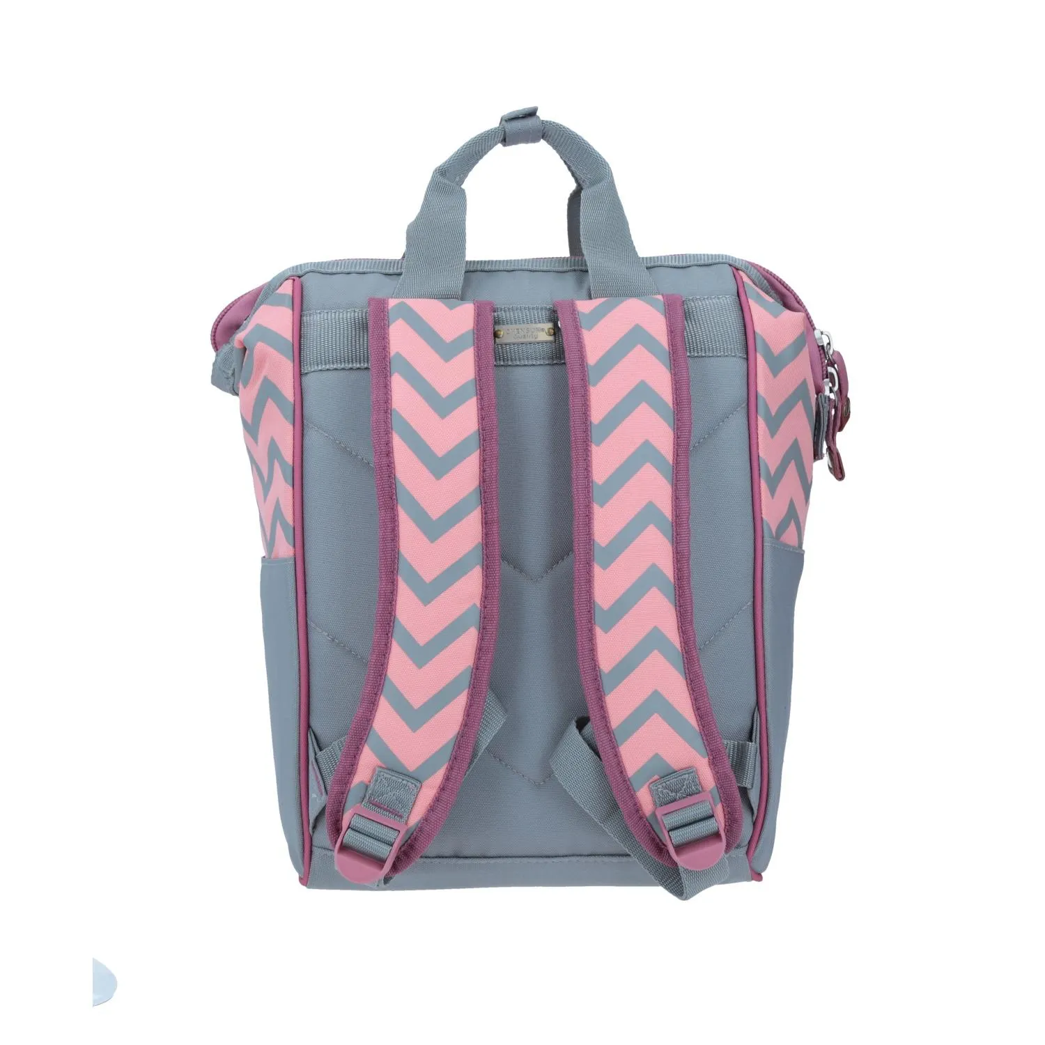 Mochila Tote Rosa Con Gris 1818