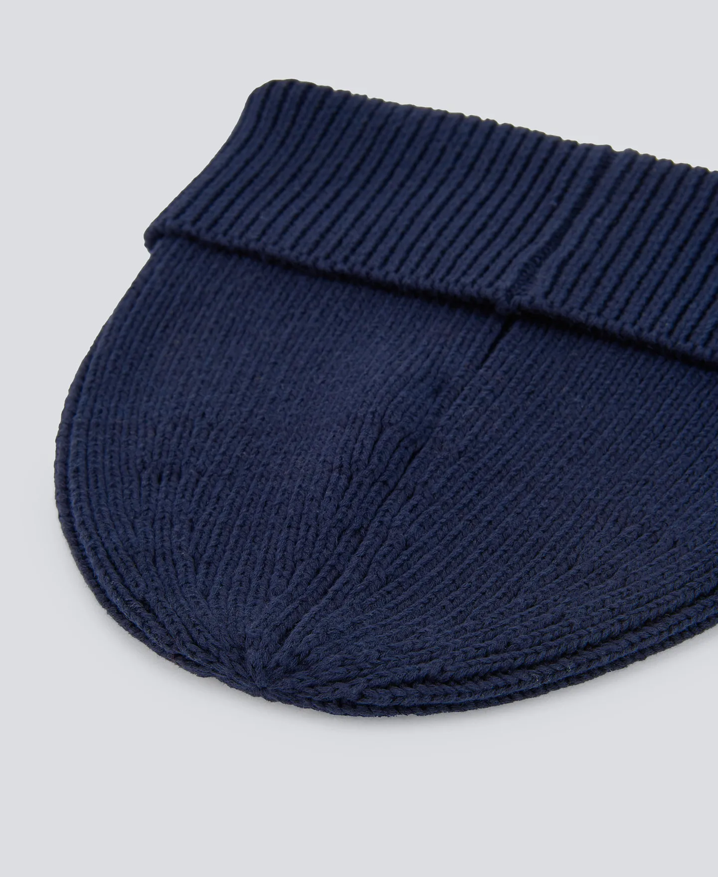 Navy blue cotton beanie for man