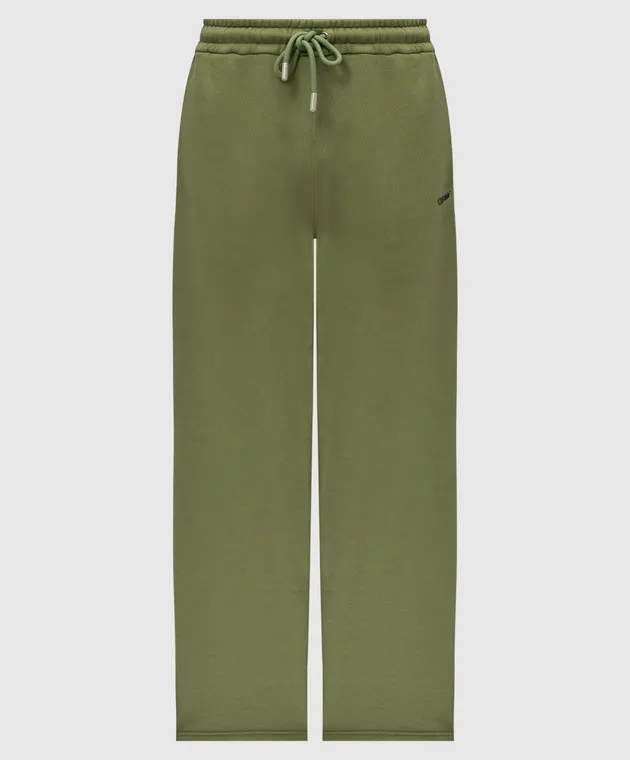 OFFWHITE GREEN SWEATPANTS WITH LOGO