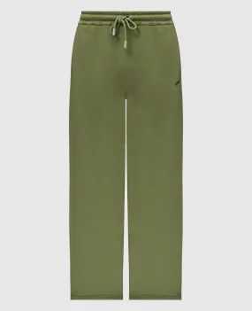 Off-White Green sweatpants with logo