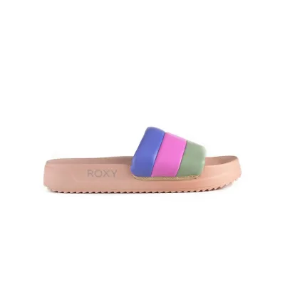 OJOTAS SLIDE SLIPPY PUFF IT ROSAS CON COLORES ROXY 