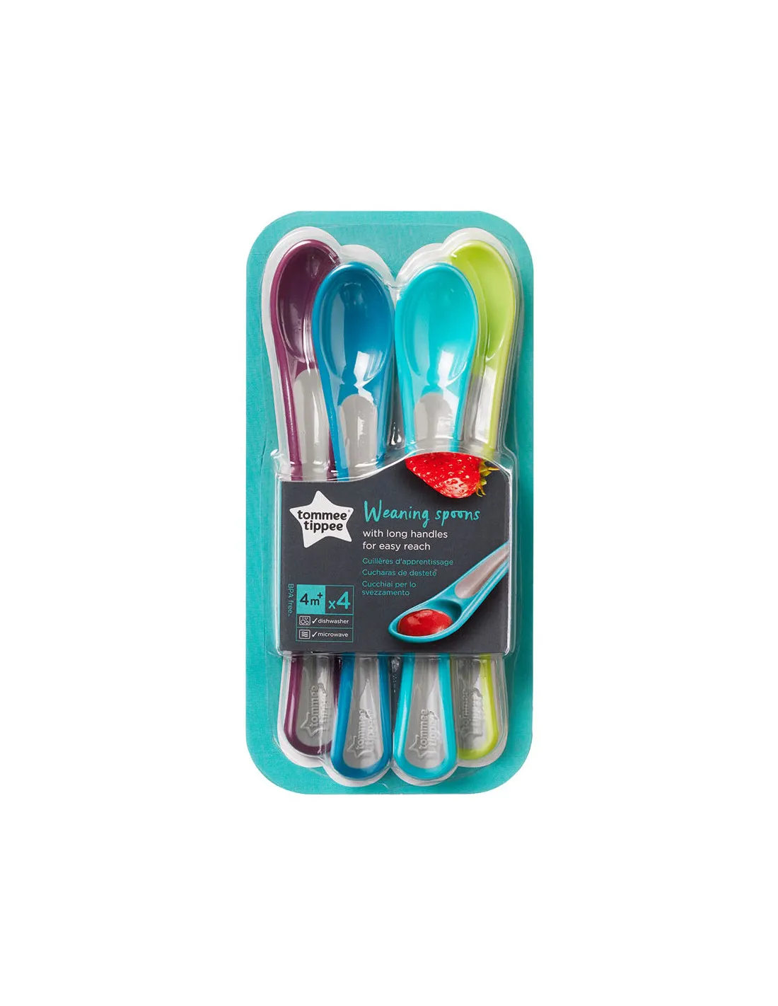 Pack de 4 Cucharas de punta blanda de Tommee Tippee