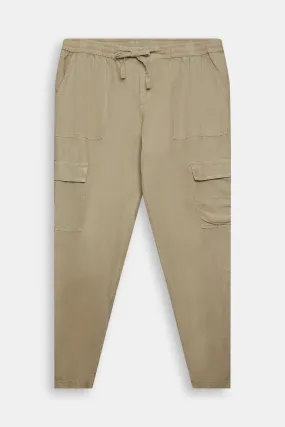 Pantalón cargo en mezcla de tejidos con TENCEL™