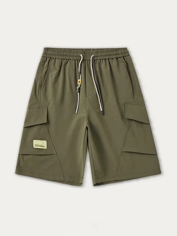 Pantalones cortos cargo de secado rápido con múltiples bolsillos para exteriores para hombre