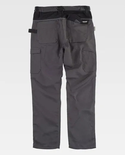 Pantalón multibolsillos con refuerzo Gris Oscuro / Negro