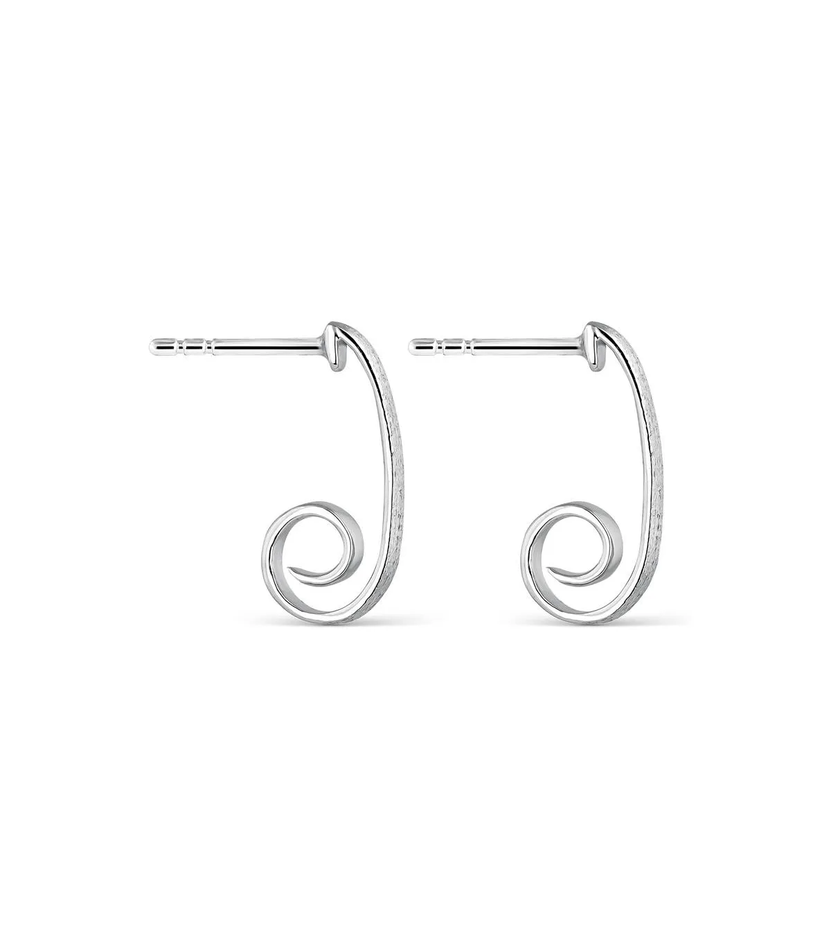 Pendientes Itemporality Barra Roscada Plata baño rodio - SEA-100-359-UU