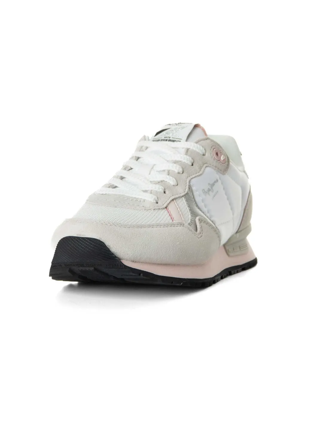 PEPE JEANS - Zapatillas blanco, gris y rosa Brit Mix PLS40012 Mujer