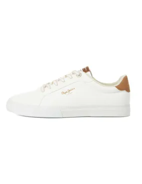 PEPE JEANS - Zapatillas blanco y marrón Kenton Max PLS31445 Mujer