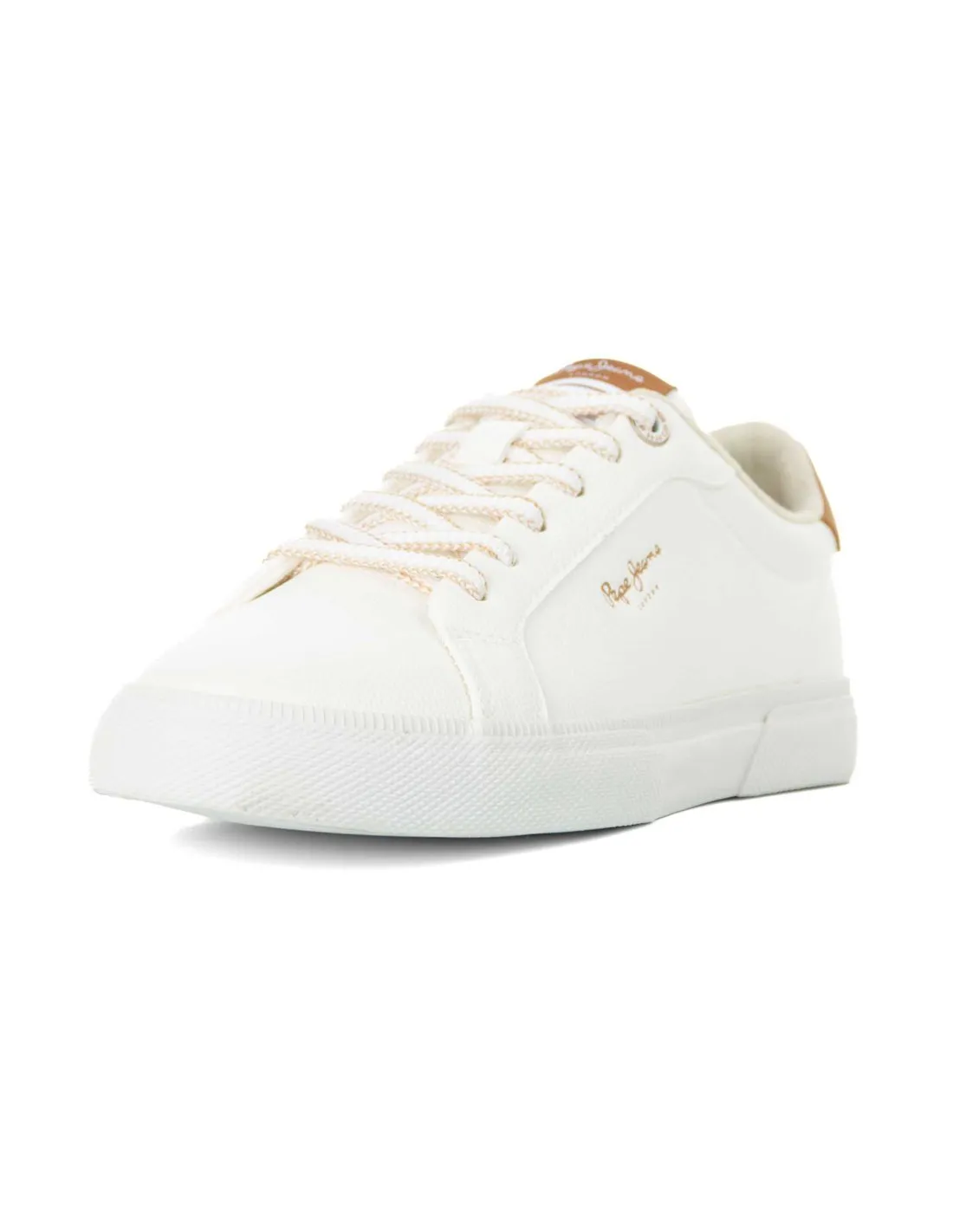 PEPE JEANS - Zapatillas blanco y marrón Kenton Max PLS31445 Mujer