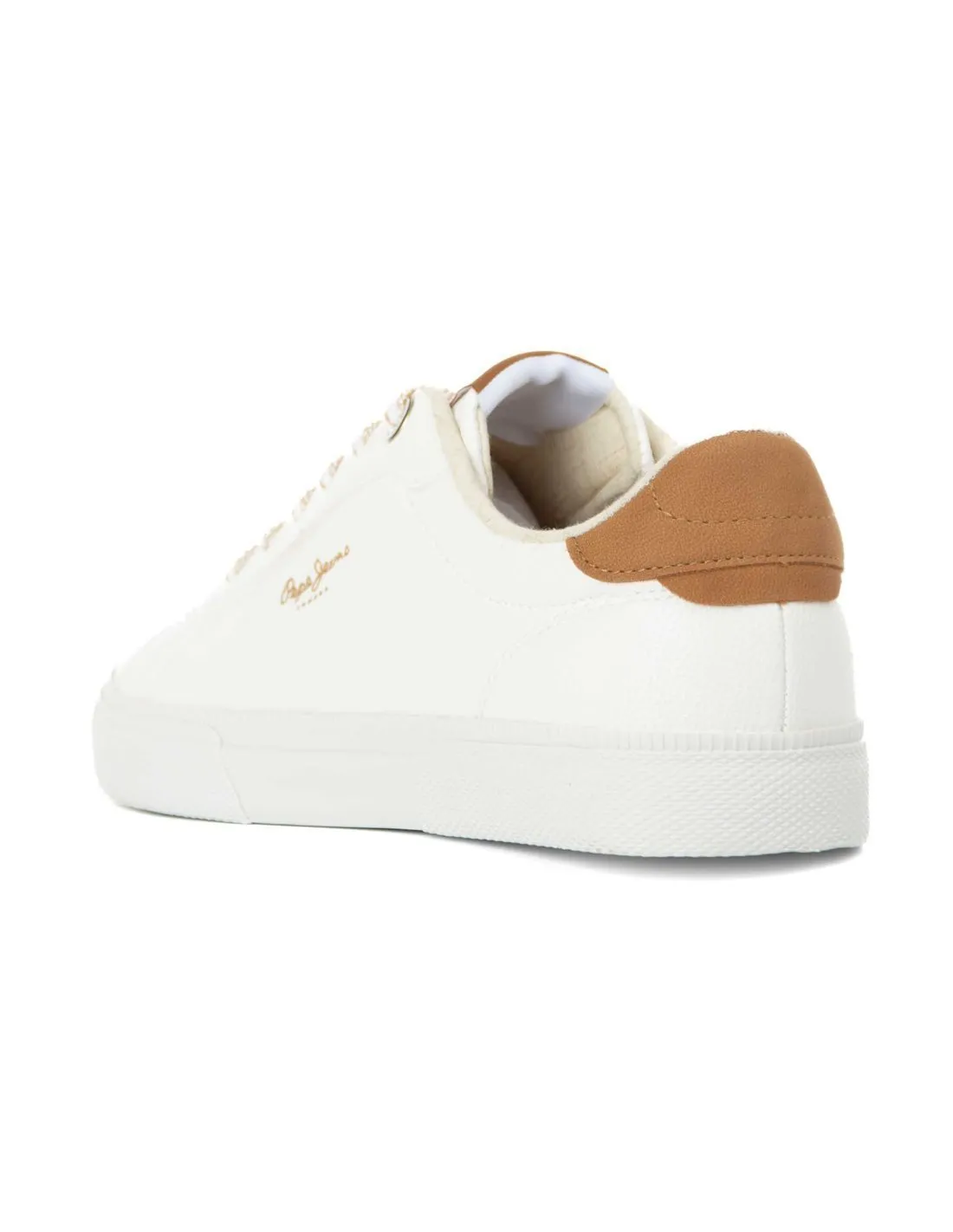 PEPE JEANS - Zapatillas blanco y marrón Kenton Max PLS31445 Mujer