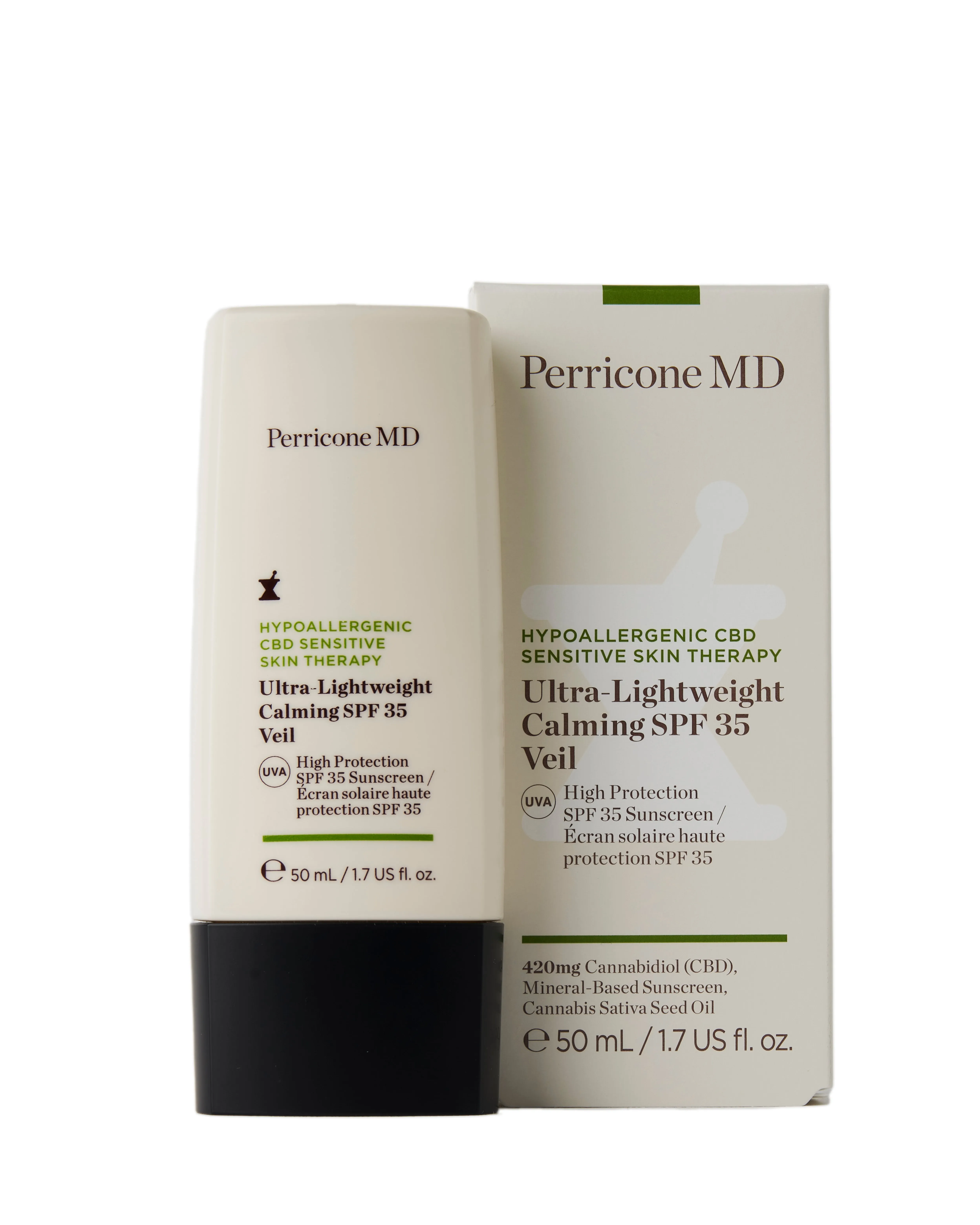 PERRICONE MD HYPOALLERGENIC CBD SENSITIVE SKIN THERAPY ULTRALIGHTWEIGHT CALMING SPF 35 VEIL