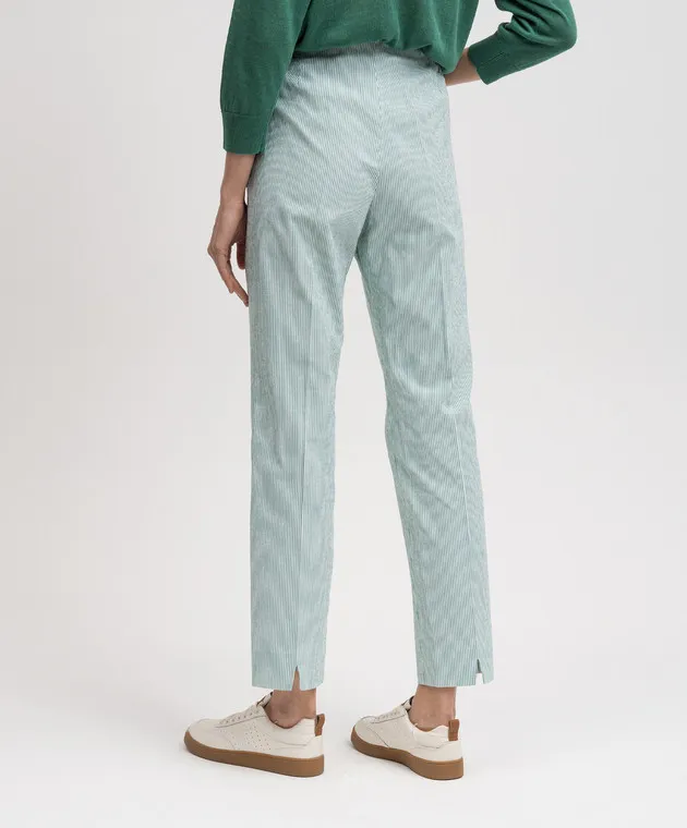 Peserico Green striped pants