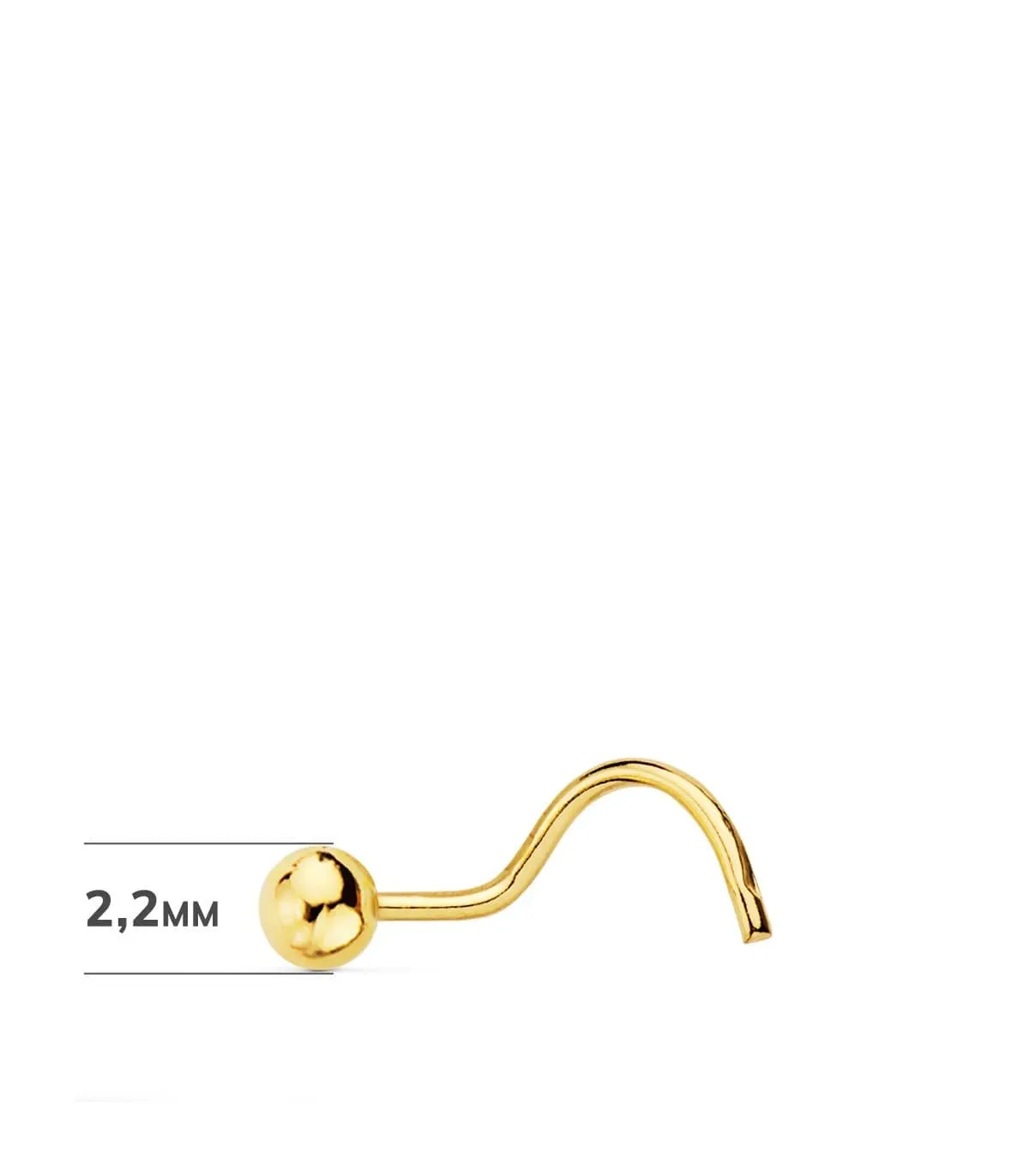 Piercing Nariz Mujer Oro 18K Bolita