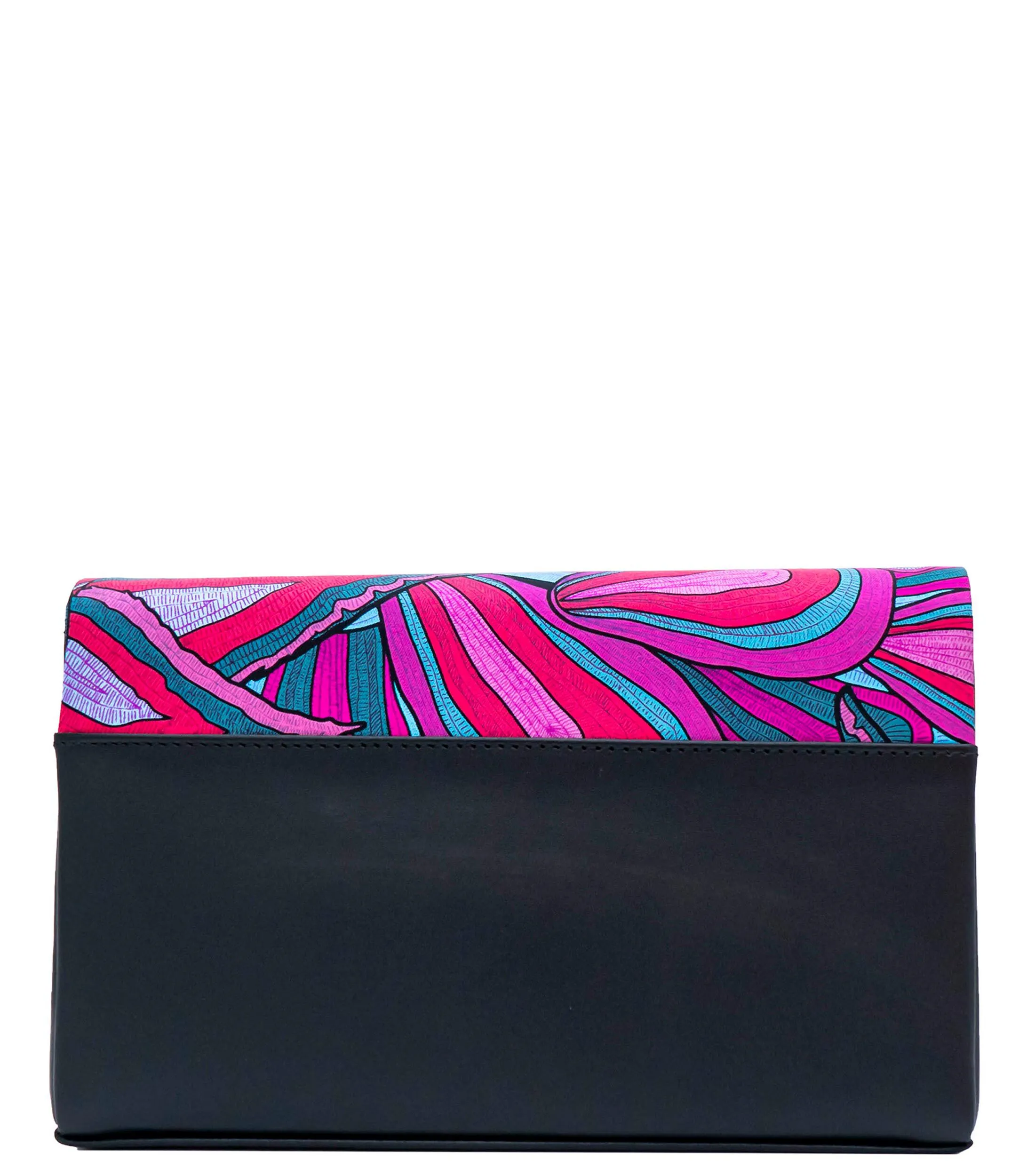 Pineda Covalin Bolso clutch purpura en piel Hook estampado Mujer